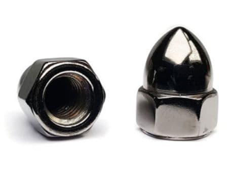 Chrome Plated Dome Nuts Chrome Plated Dome Nuts