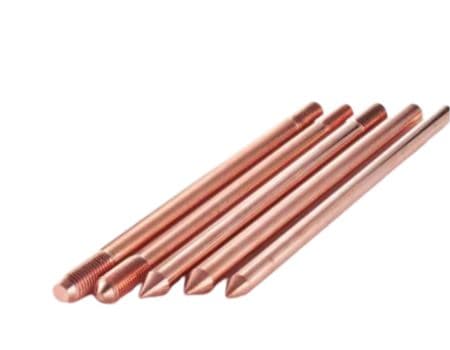 Solid Copper Bonded Threaded Electrode Solid Copper Bonded Threaded Electrode