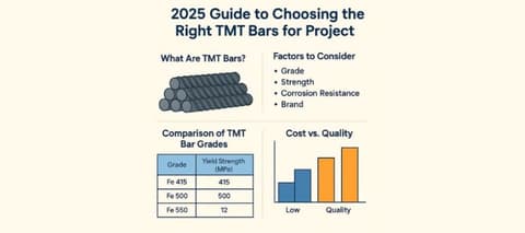 2025 Guide to Choosing the Right TMT Bars for Your Project 2025 Guide to Choosing the Right TMT Bars for Your Project